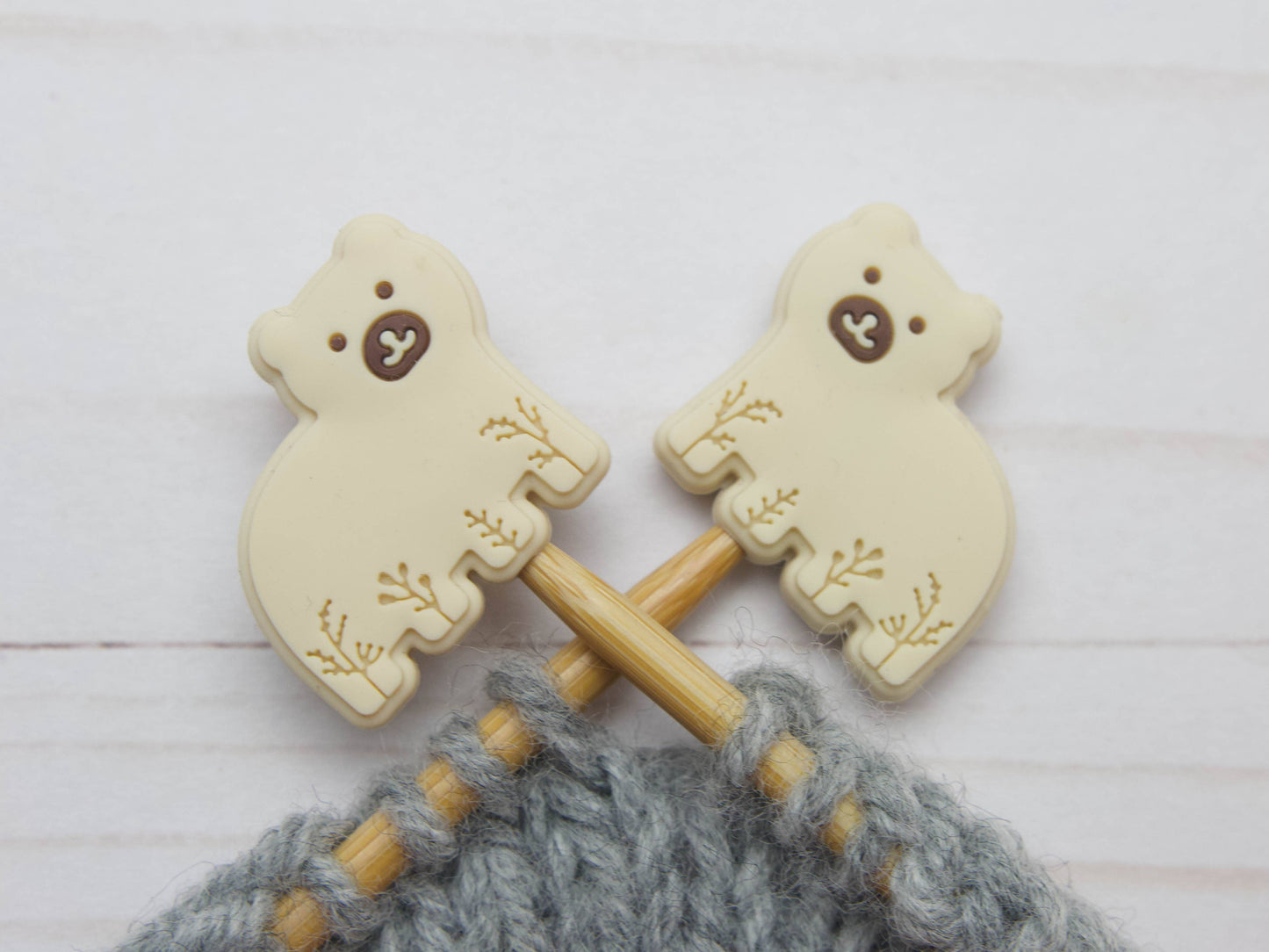 Polar Bear Stitch Stoppers from Fox & Pine Stitches