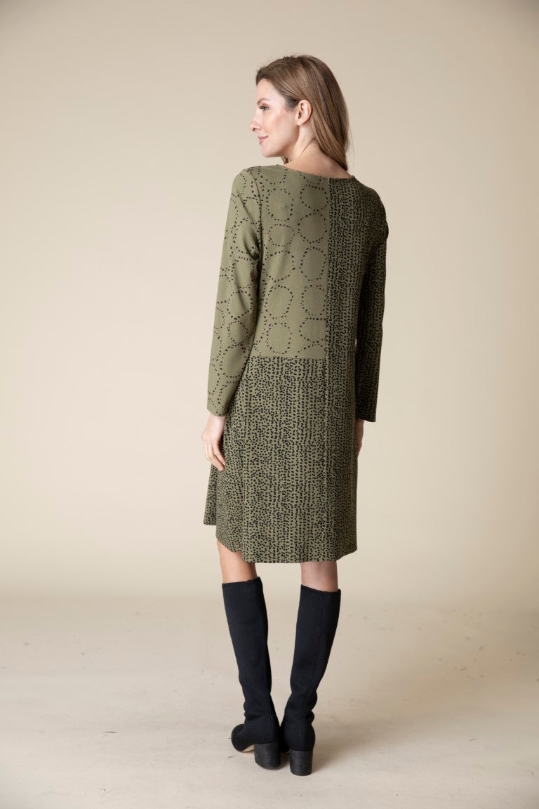 Core Travel Mix Patch Pocket Dress in Olive by Habitat Clothing