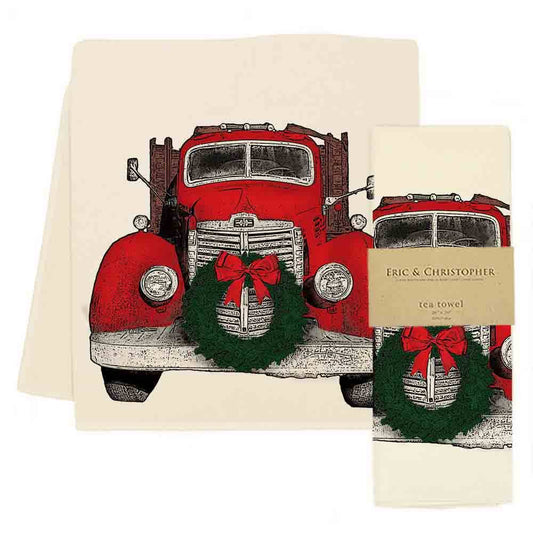 Truck with Wreath Tea Towel from Eric and Christopher