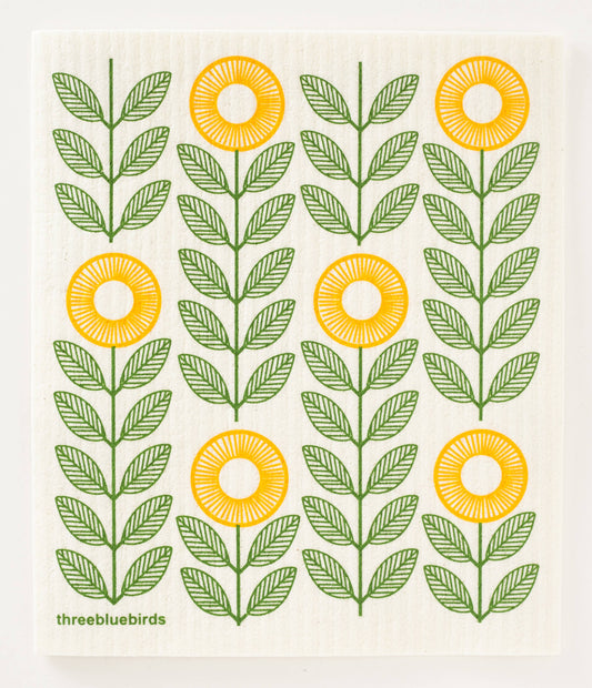 The Sunflowers - Swedish Dishcloths by Three Blue Birds