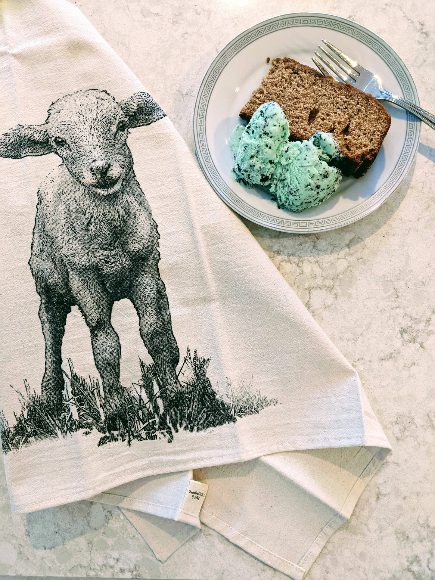 Baby Lamb Tea Towel from Eric and Christopher