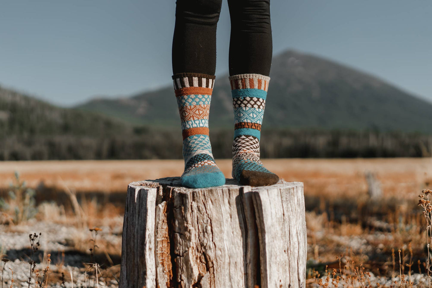Walnut Wool/Cotton Crew Socks by Solmate Socks