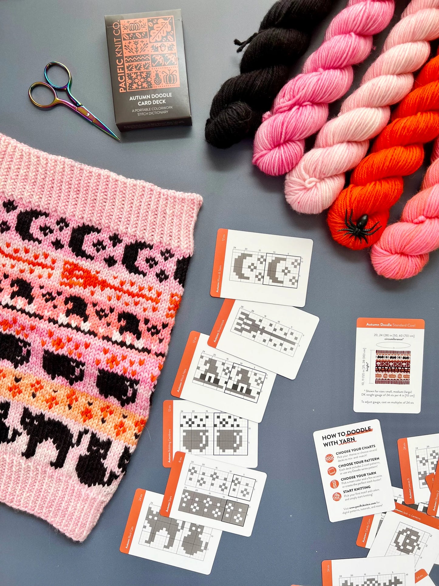 Autumn Doodle Card Deck by Pacific Knit Co.