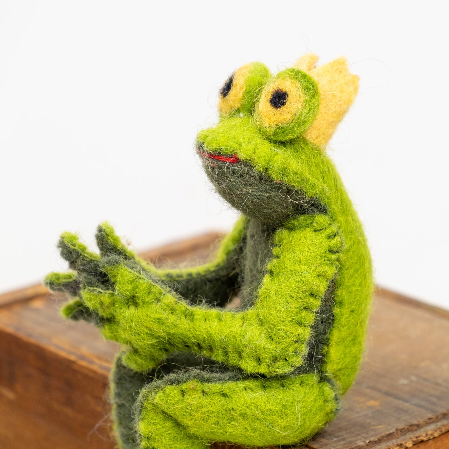 Frog Prince Felted Toy from The Winding Road