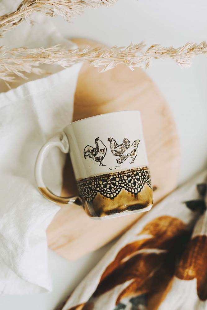 Chicken Mug from Colleen Deiss Designs
