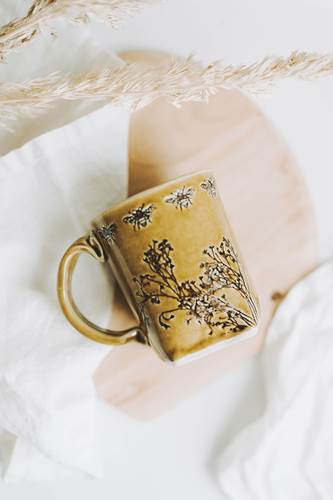 Tan Bee Mug from Colleen Deiss Designs