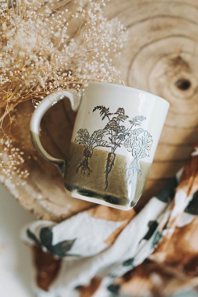 Vegetable Mug from Colleen Deiss Designs