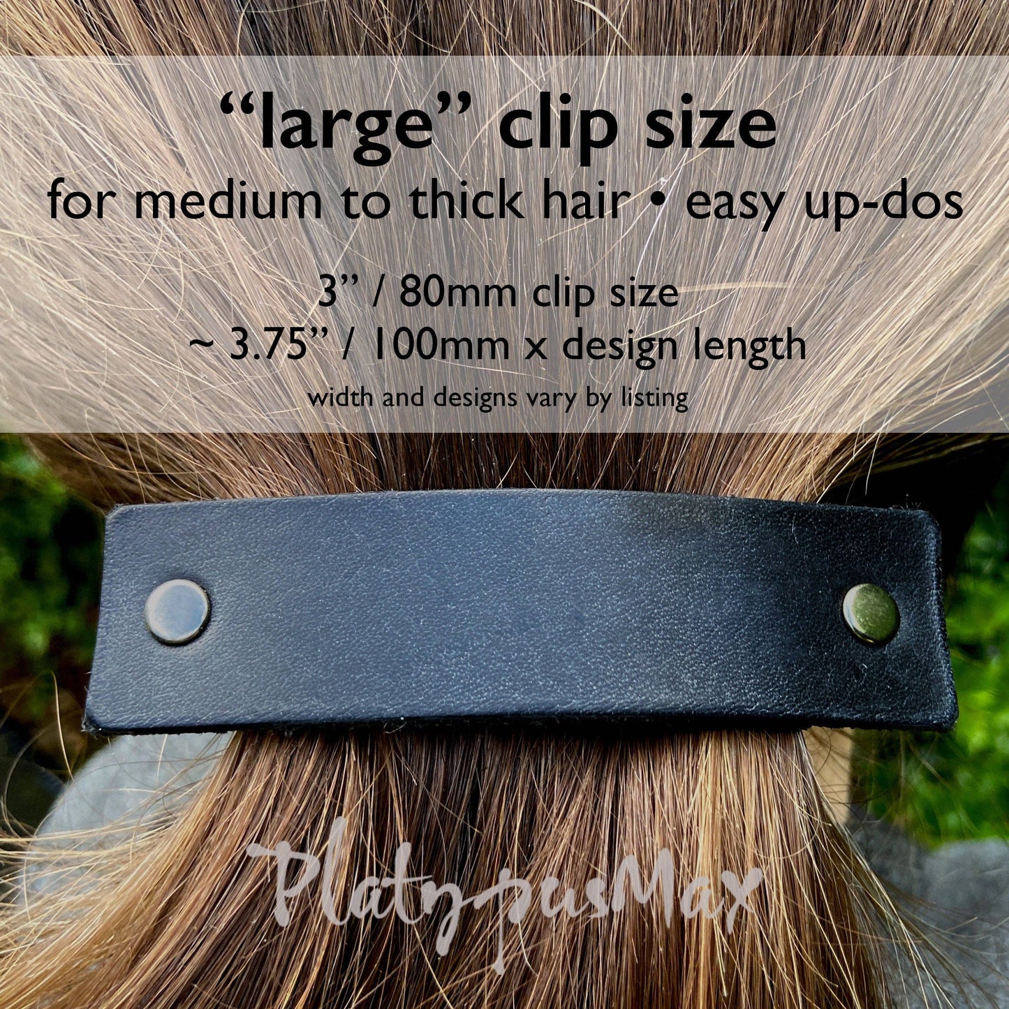 Zebra Stripes Leather Hair Clip by PlatypusMax