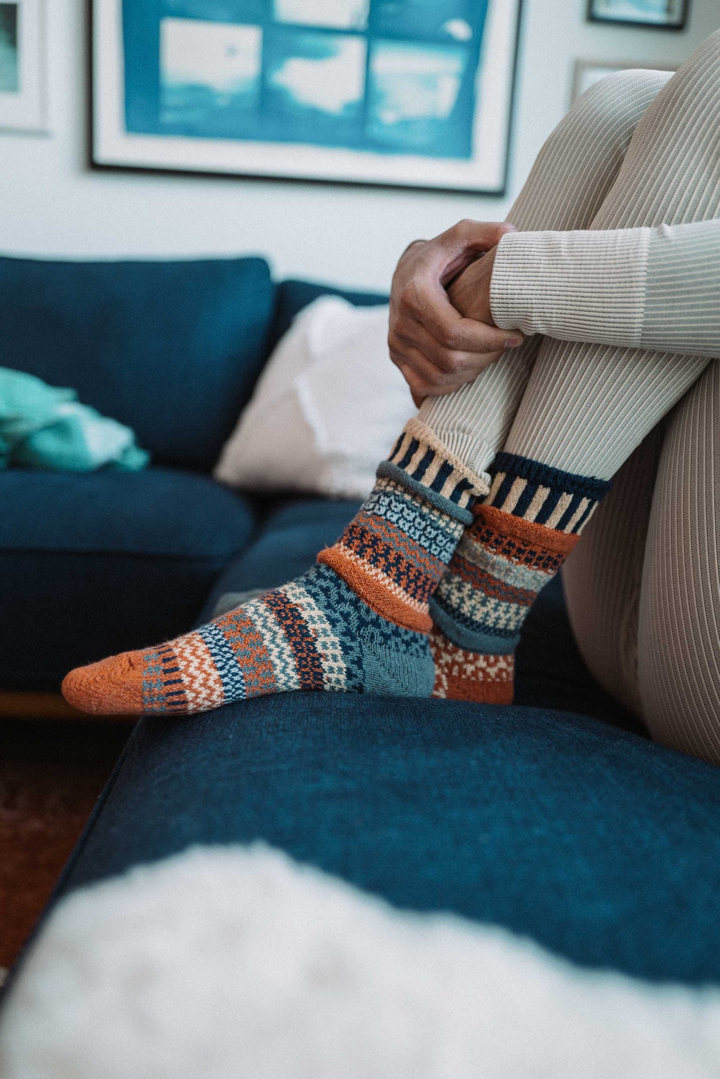 Nutmeg Cotton Crew Socks by Solmate Socks