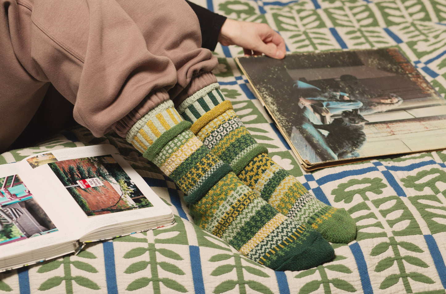 Fiddlehead Crew Socks by Solmate Socks