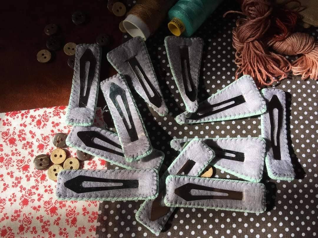 Fox Embroidered Embroidered Hair Barrette from Quince Fables