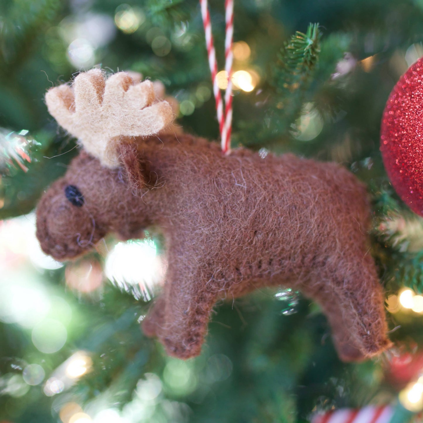Moose Felted Wool Ornament from Ornaments 4 Orphans