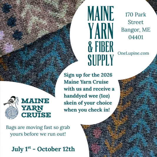 Order your 2026 Maine Yarn Cruise Tote Bag! (Maine Yarn Cruise July 1st - October 12th, 2026)