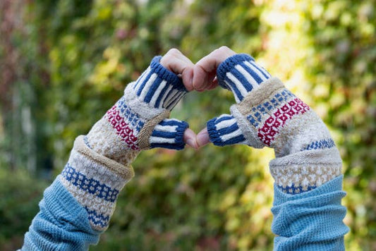 Midnight Fingerless Mittens from Solmate Socks - Maine Yarn & Fiber Supply