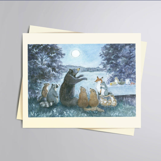 Hello Harvest Moon - Greeting Card by Woodfield Press