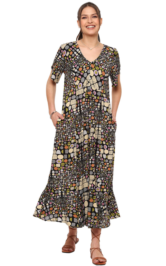 SALE 50% off - Tara Long Button Dress by Parsley & Sage
