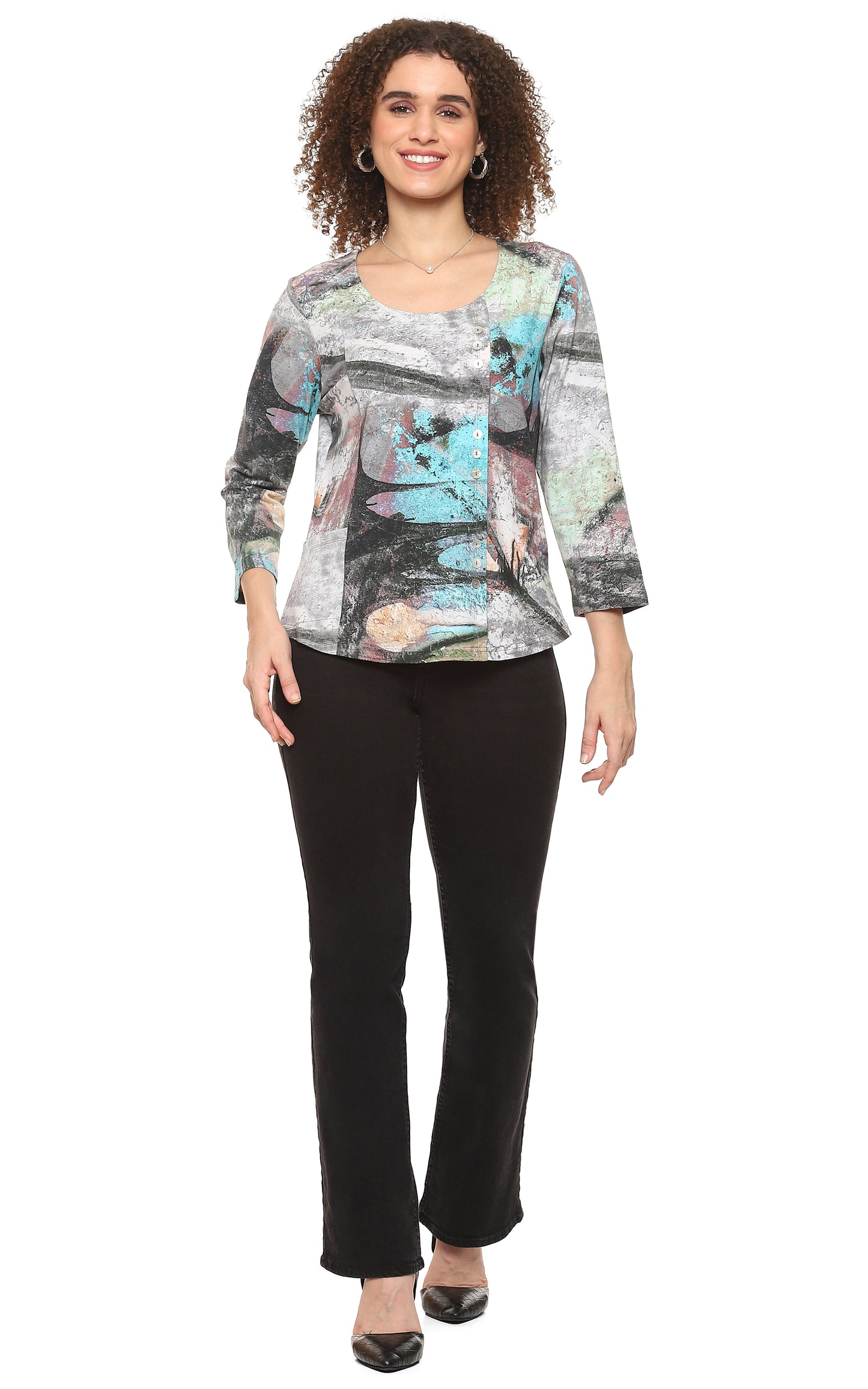 Nyla Button Top by Parsley & Sage