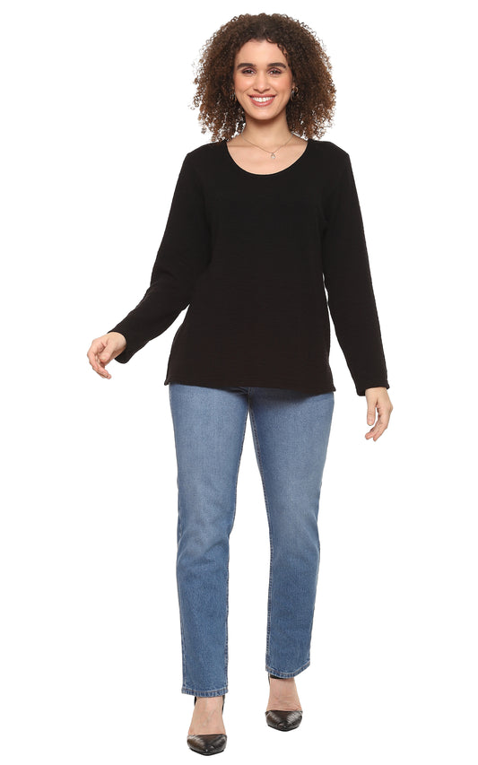 Wanda Top in Black by Parsley & Sage