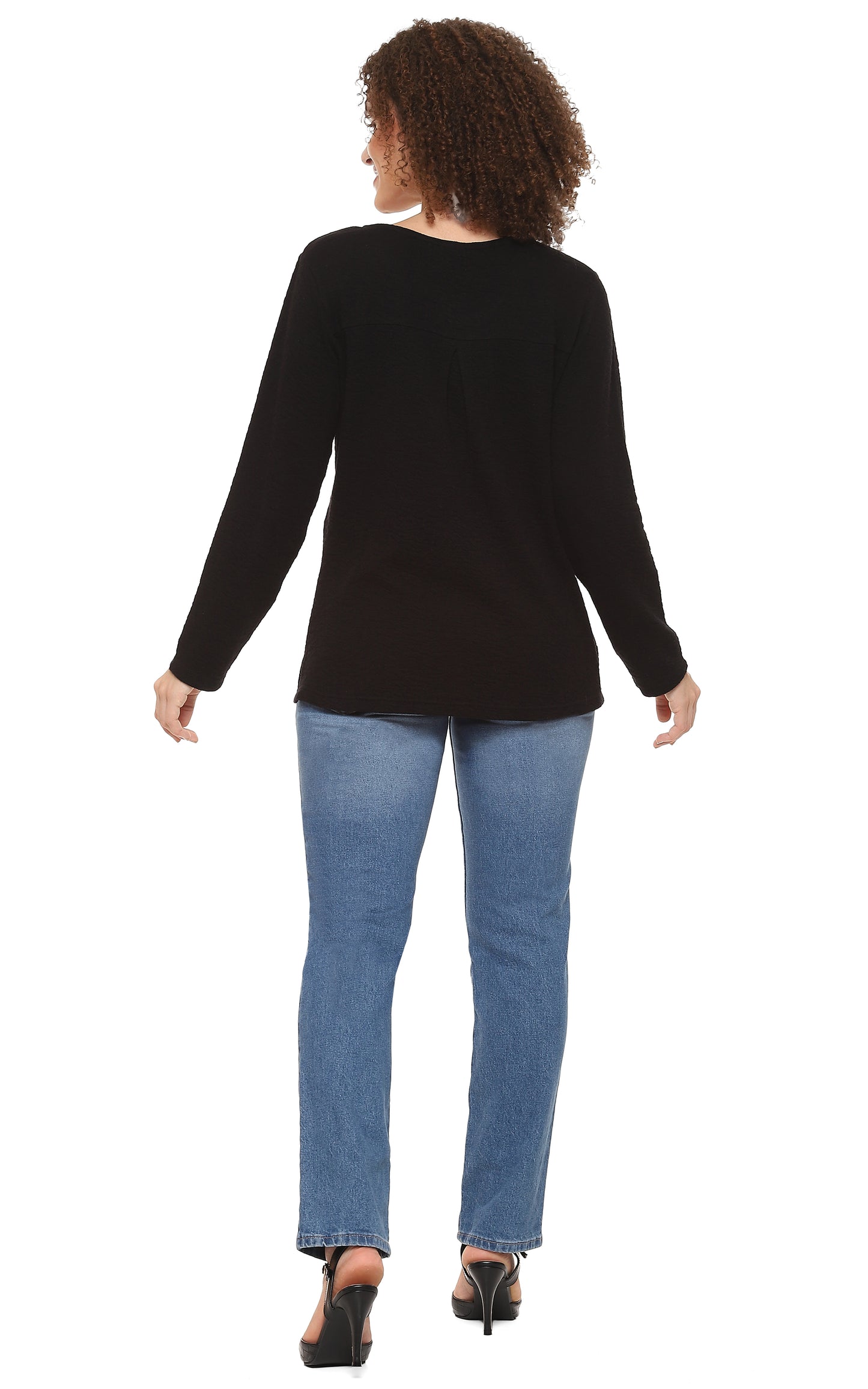 Wanda Top in Black by Parsley & Sage