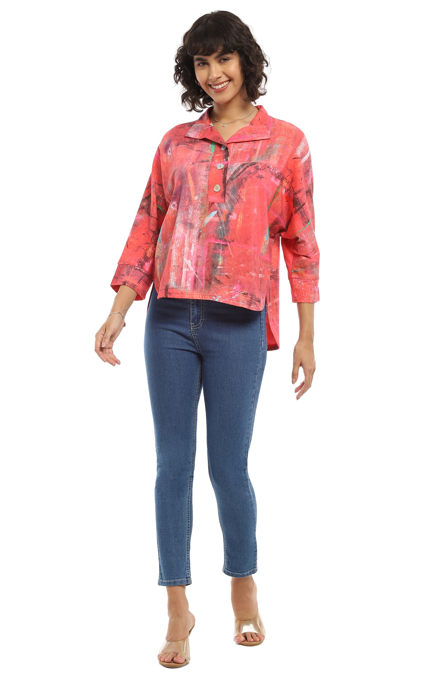 High-Lo Kelly Top by Parsley & Sage