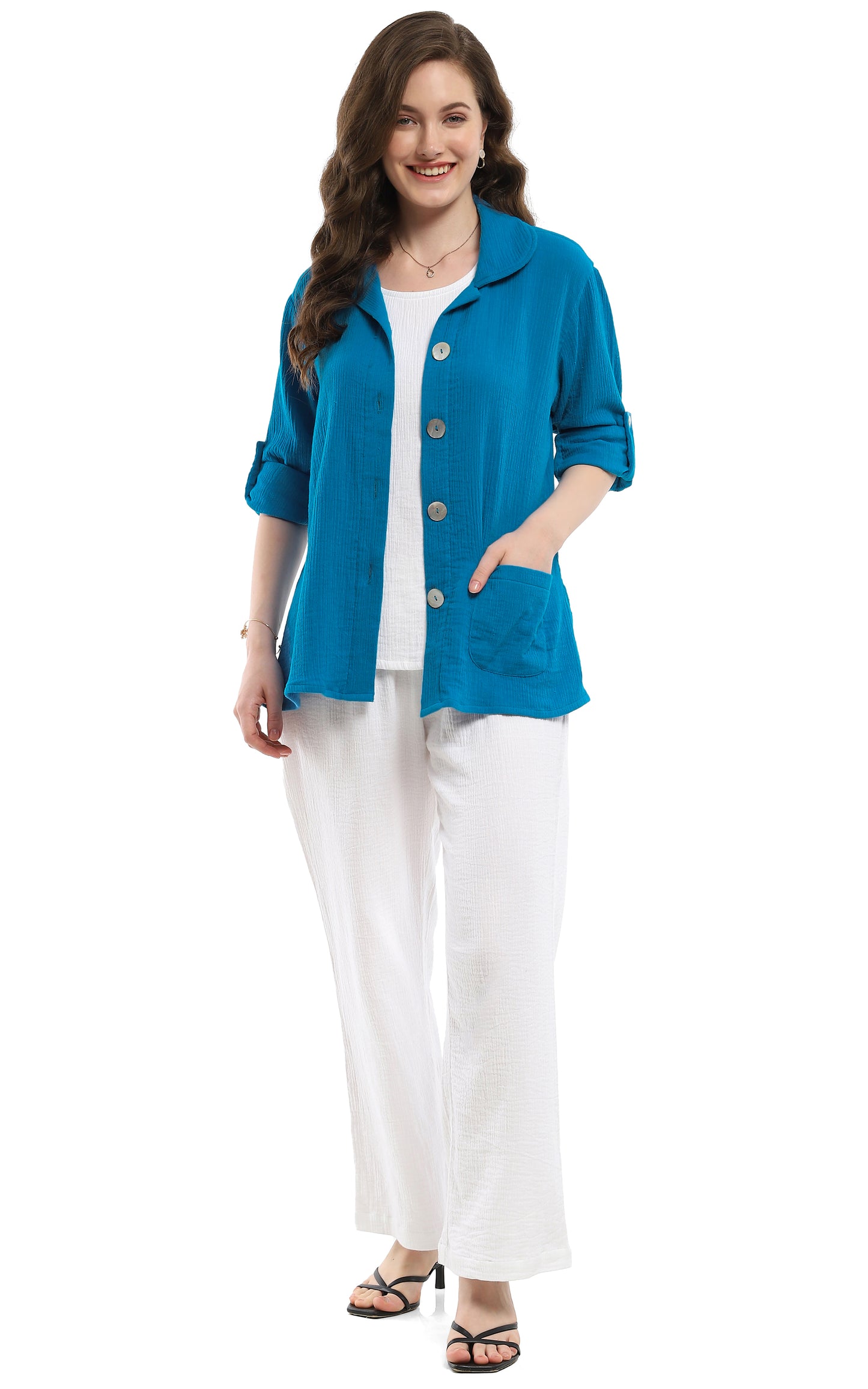Shawn Jacket in Island Blue by Parsley & Sage