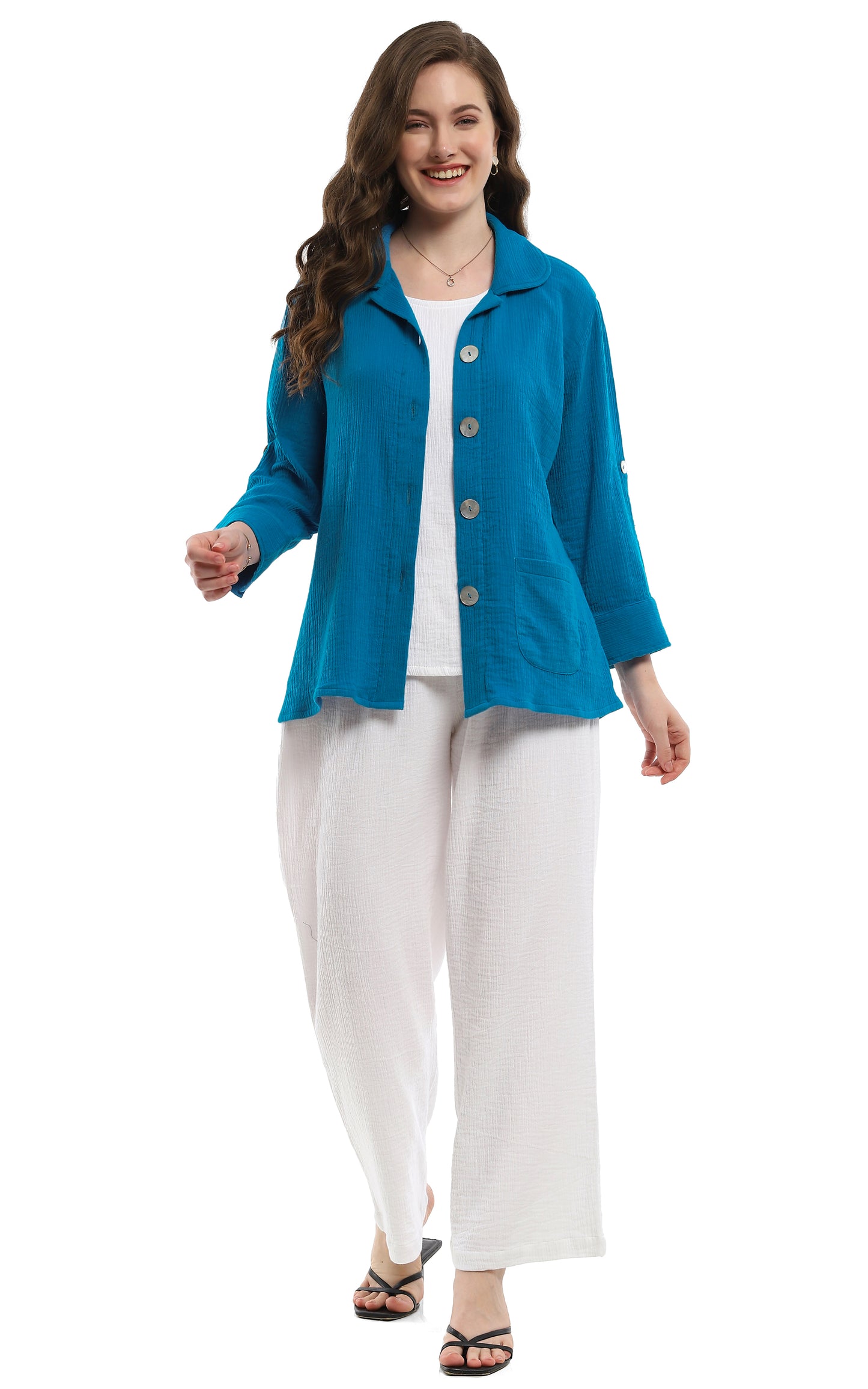 Shawn Jacket in Island Blue by Parsley & Sage
