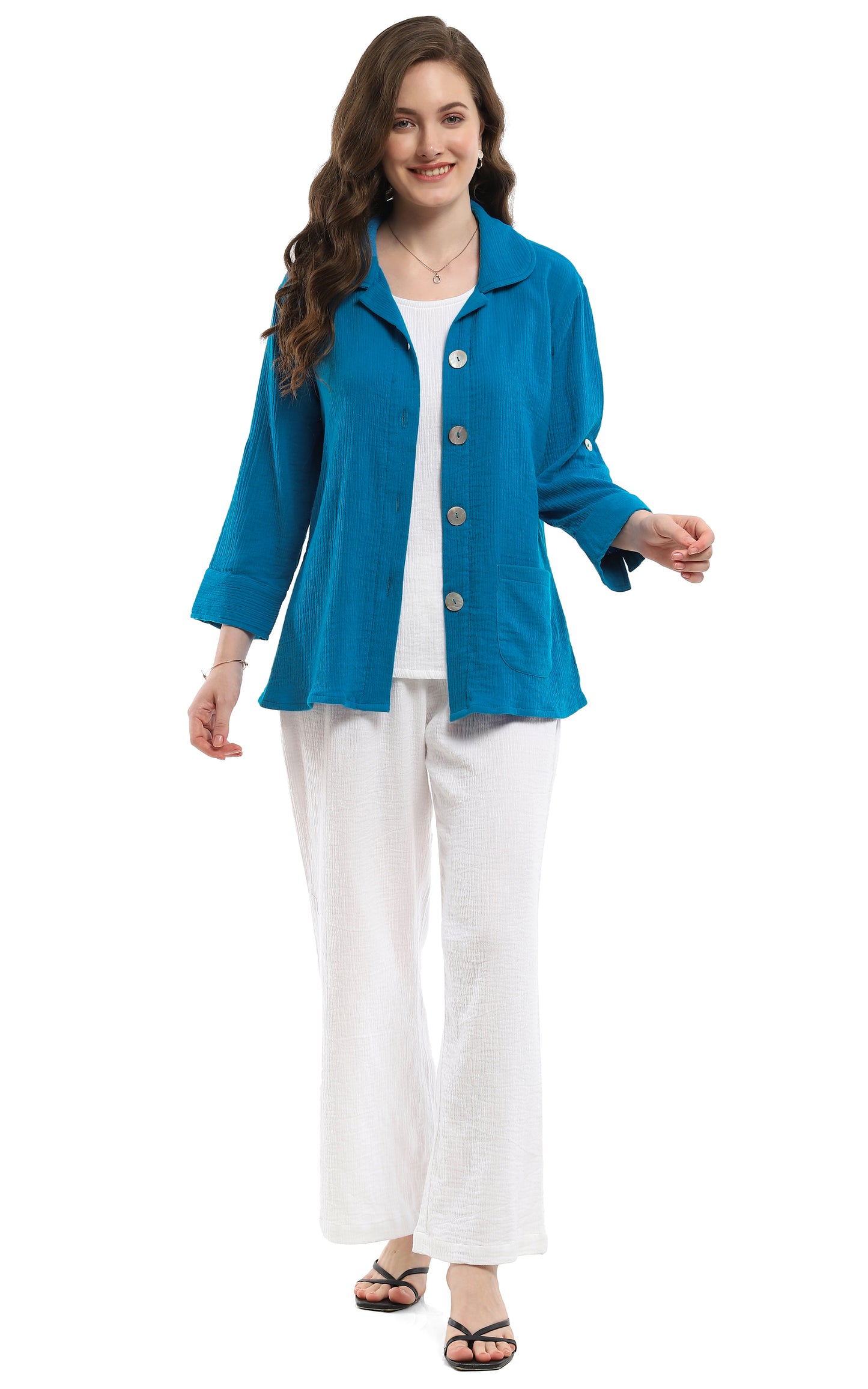 Shawn Jacket in Island Blue by Parsley & Sage