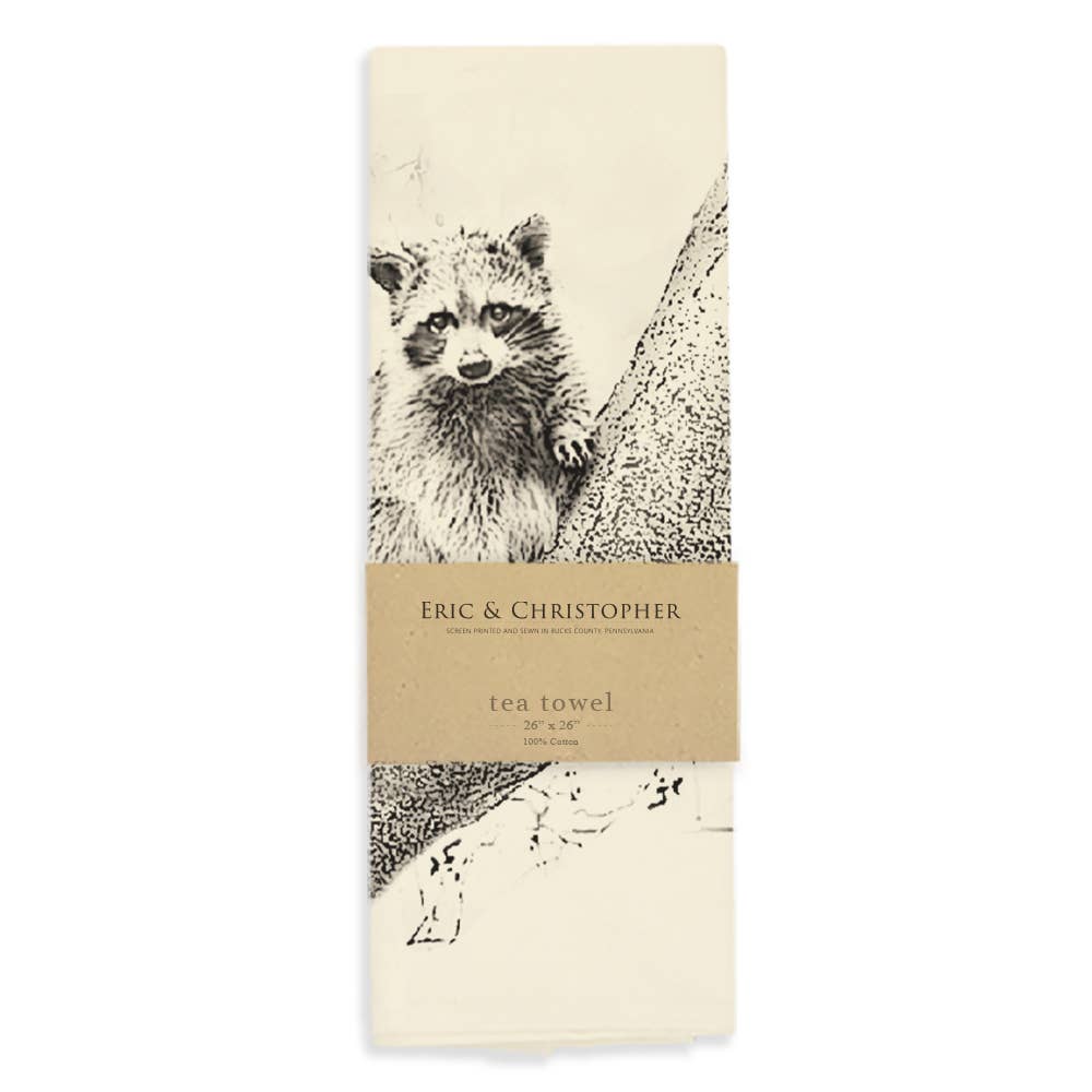 Raccoon American Woodlands Collective Tea Towel from Eric and Christopher