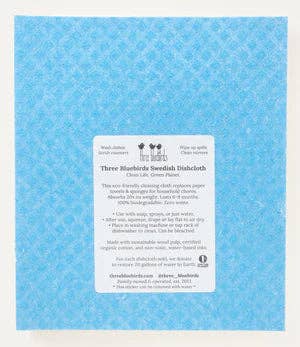 Blue Vibrant Lotus - Swedish Dishcloths by Three Blue Birds