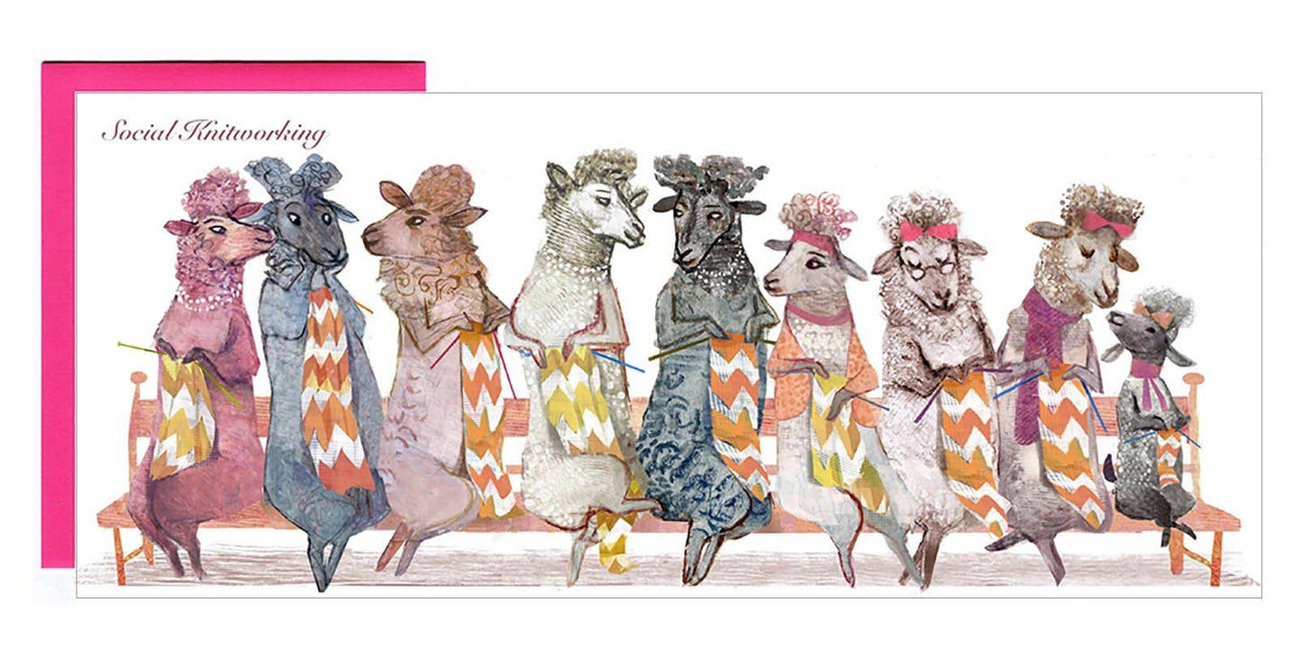 Social Knitworking Greeting Card by Artiphany