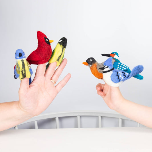 Birds Felt Finger Puppets by The Winding Road