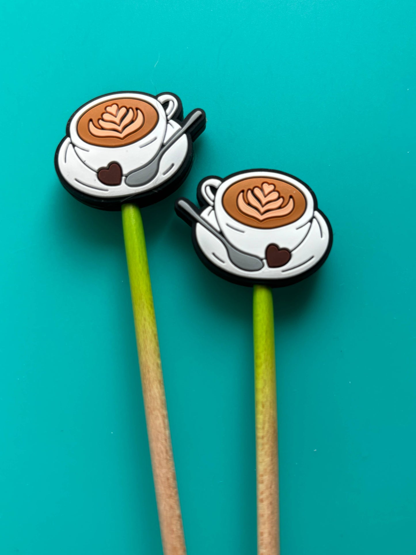Latte Art Coffee Bean Stitch Stoppers from Comma Craft Co