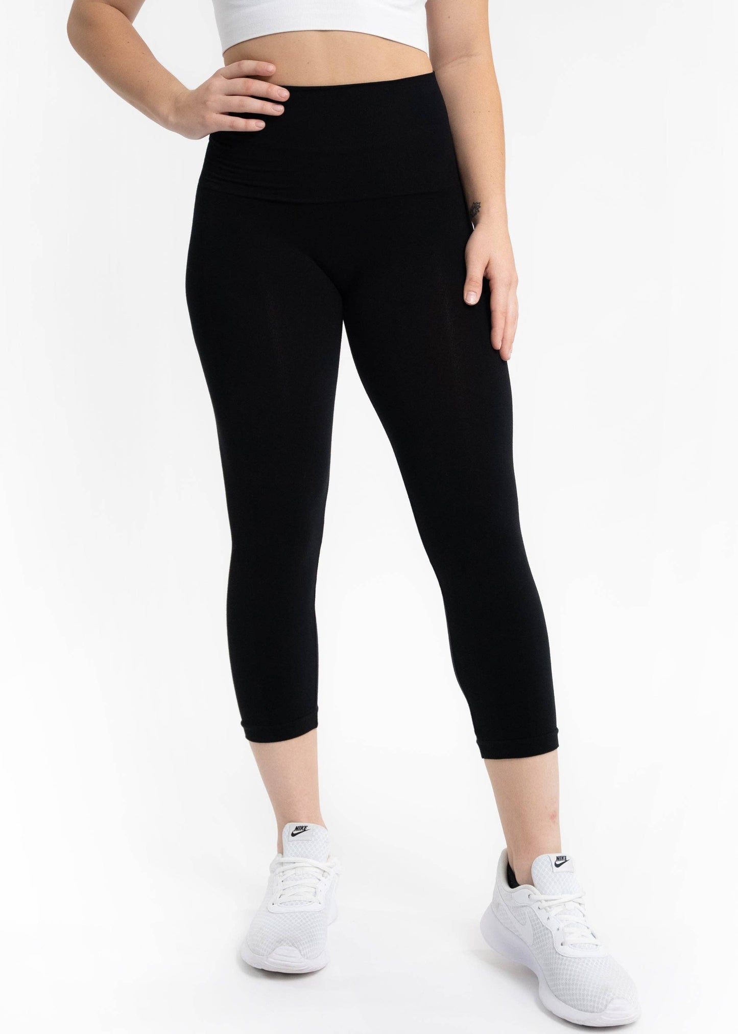 High Waist Crop (3/4) Leggings by Elietian