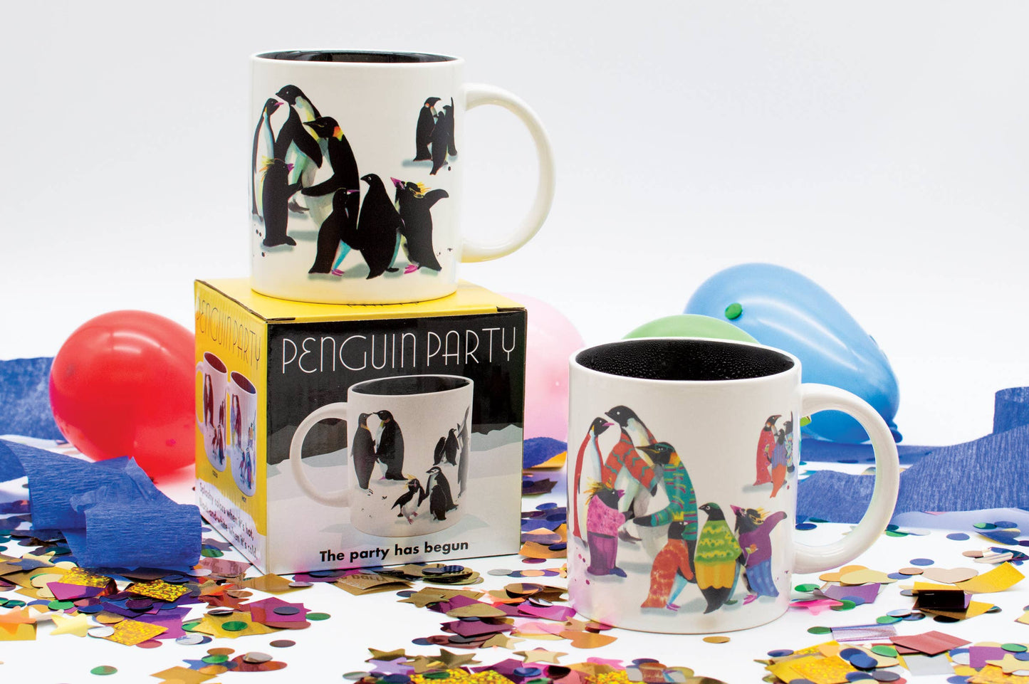 Penguin Party Heat-Changing Coffee Mug from Unemployed Philosophers Guild