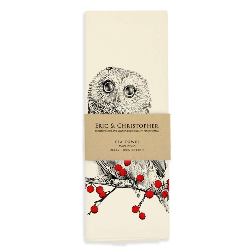 Winter Owl Tea Towel from Eric and Christopher