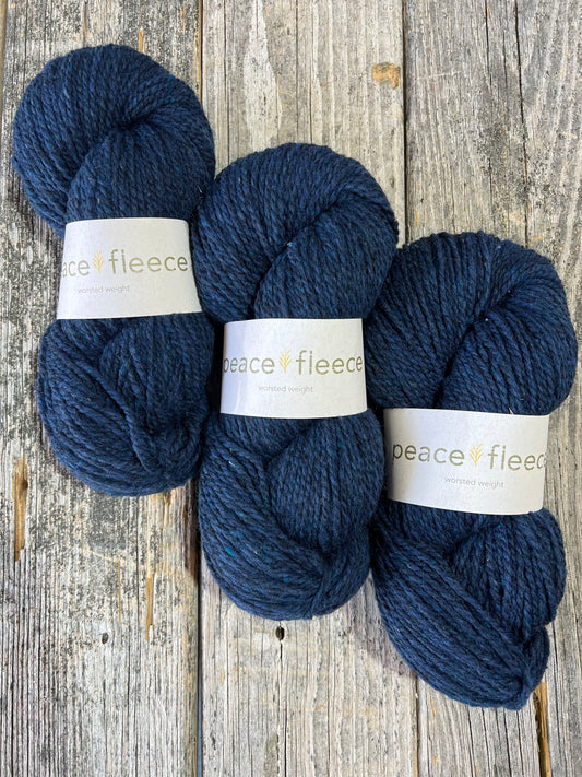 Peace Fleece Worsted: Patience Blue - Maine Yarn & Fiber Supply