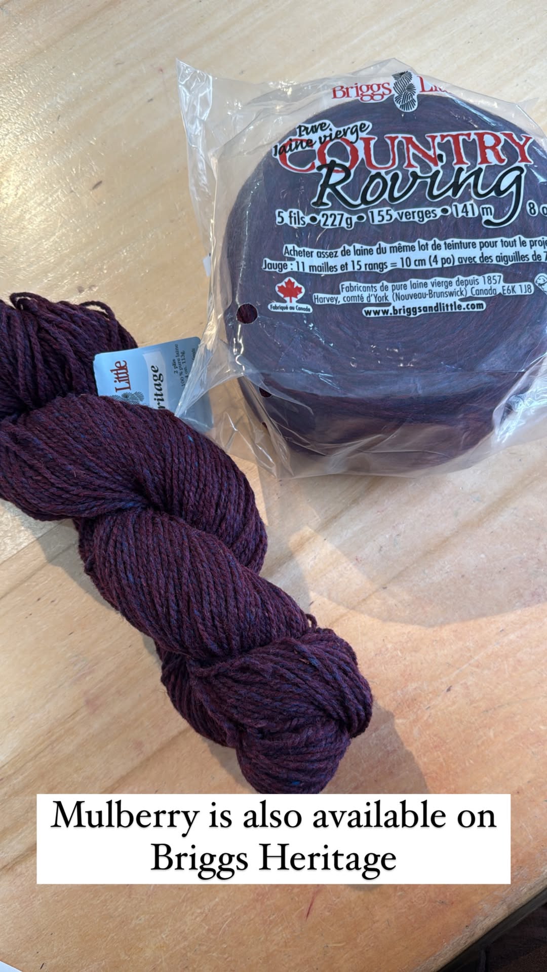Briggs & Little Country Roving: Mulberry