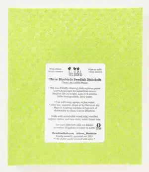 Flower Power (Apple Green) - Swedish Dishcloths by Three Blue Birds