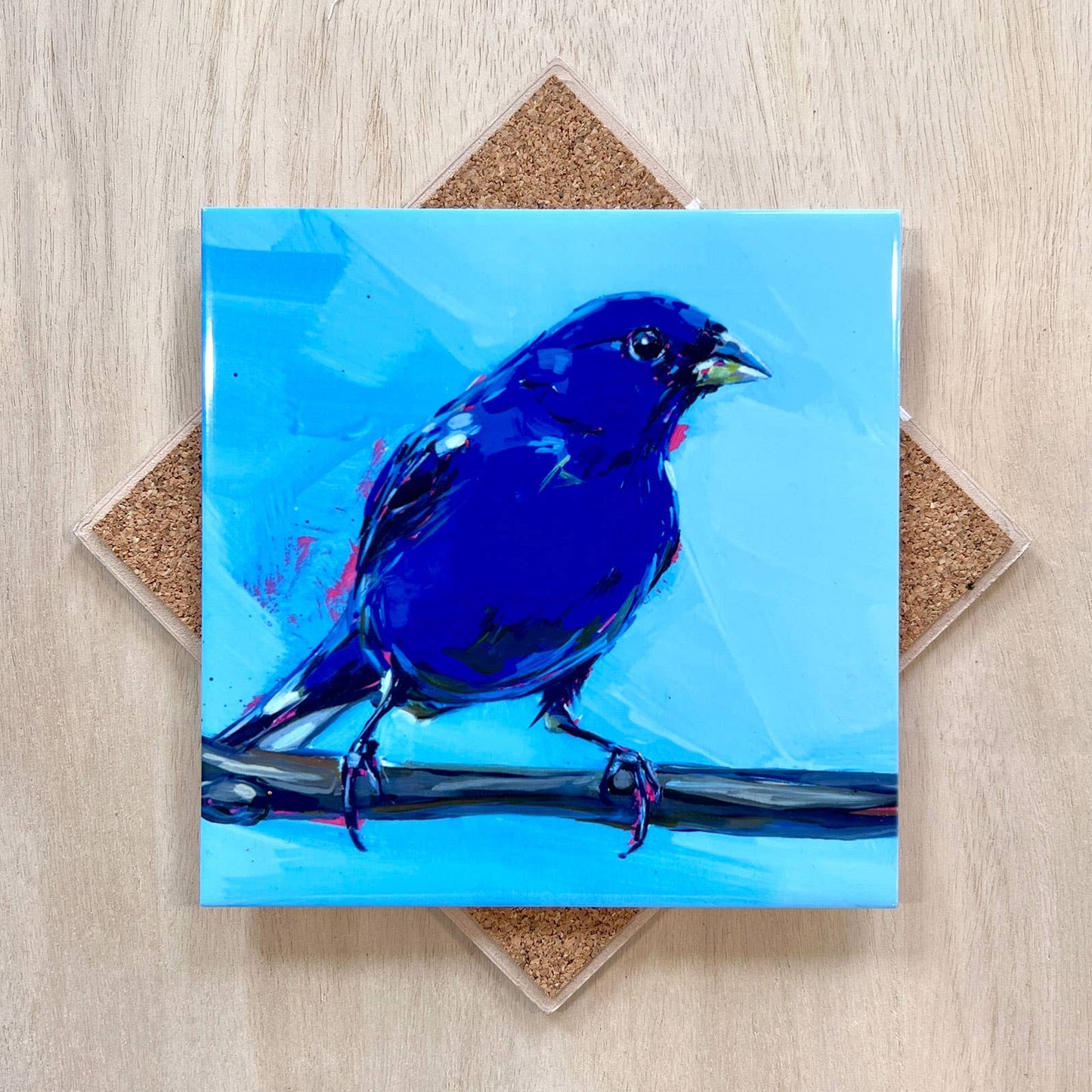 Indigo Bunting Trivet by Art by Alyssa