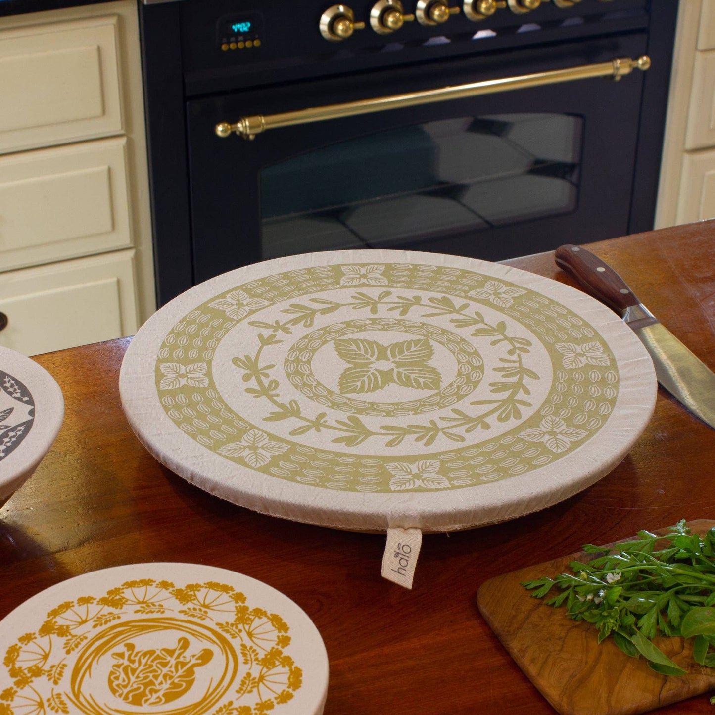 Set of 3 Herbs - Halo Dish and Bowl Cover Large