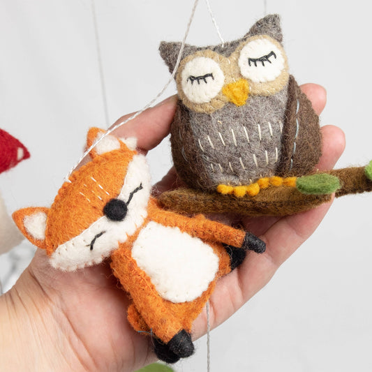 Felt Forest Creatures Baby Mobile by The Winding Road