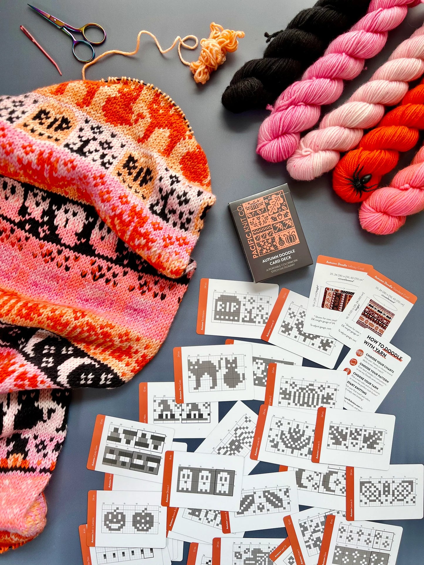 Autumn Doodle Card Deck by Pacific Knit Co.