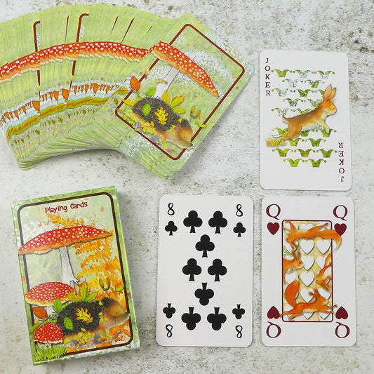Hedgehog Wildlife Playing Cards from Emma Ball Ltd