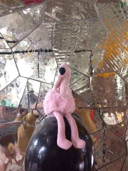 Tweed Pink Flamingo Baby Rattle by Best Years