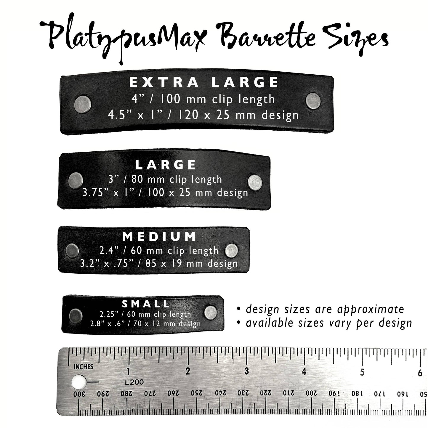 Silver Forest Silhouette Leather Hair Barrette by PlatypusMax