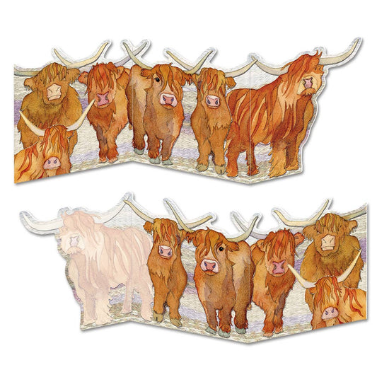 Highland Coos Two Fold Greeting Card from Emma Ball
