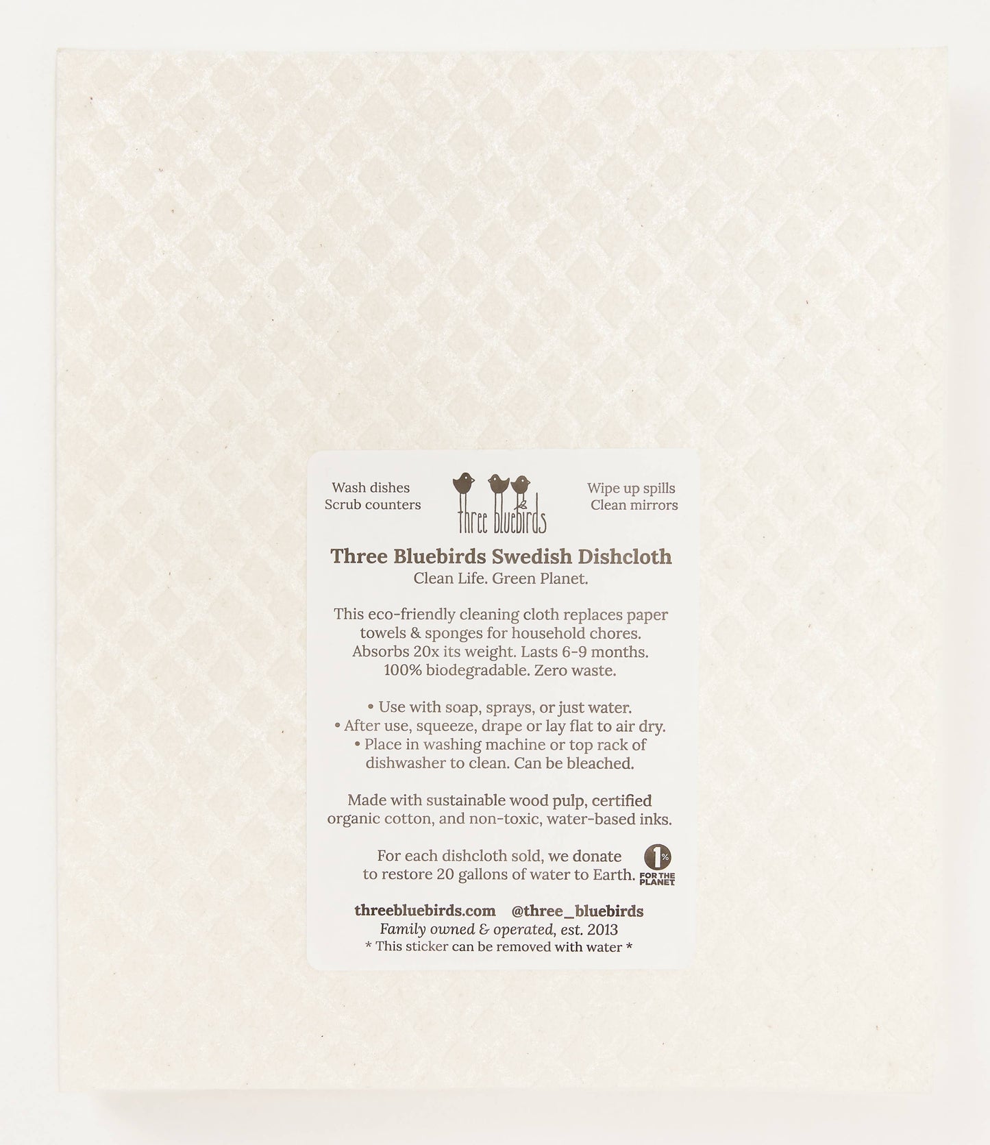 Peaches - Swedish Dishcloths by Three Blue Birds