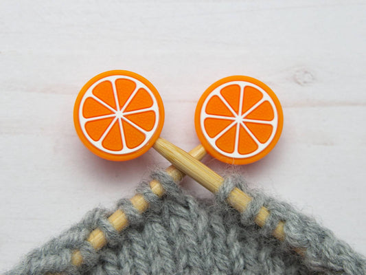 Orange Stitch Stoppers from Fox & Pine Stitches