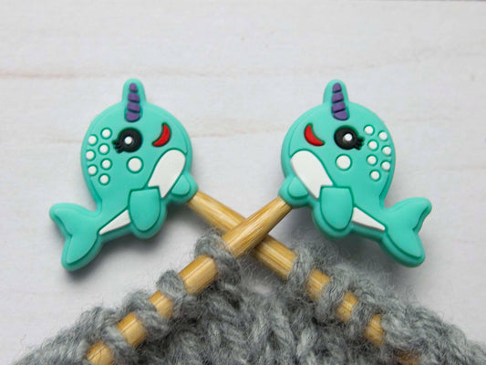 Narwhal Stitch Stoppers from Fox & Pine Stitches