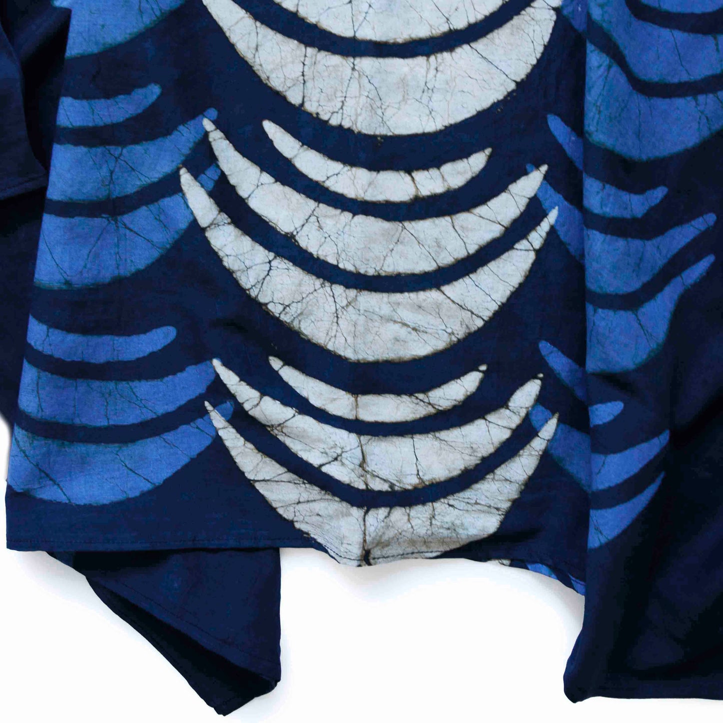 Crescent Block Printed Cotton Silk Croptop by Ichcha - Maine Yarn & Fiber Supply
